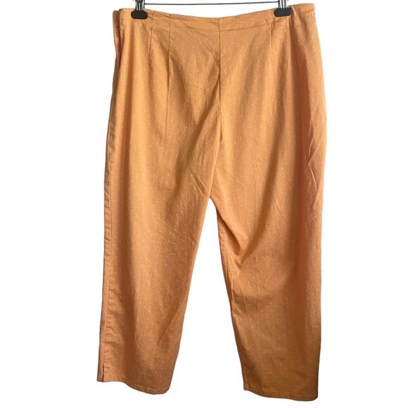 Susan‎ Bristol Pants Women 16 Orange Straight Leg Cotton Stretch Beachy Casual - Picture 3 of 9